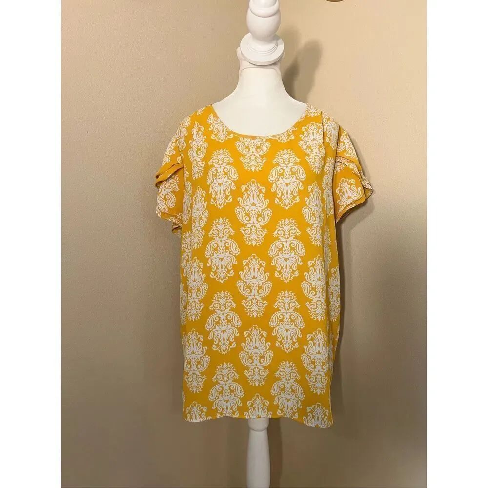 41Hawthorn Marigold Yellow Kerensa Tulip Sleeve Blouse Large